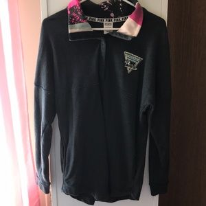 a quarter zip sweatshirt from Pink:)